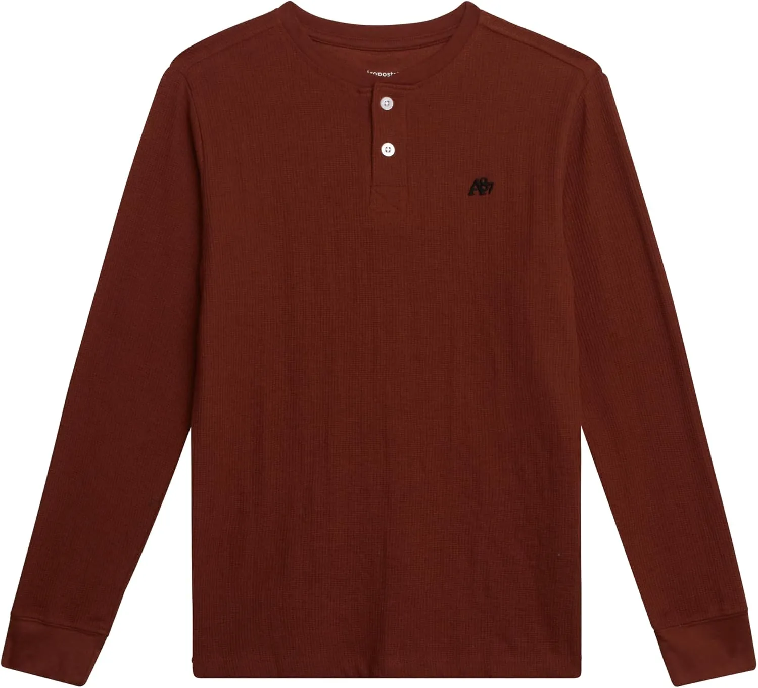 AEROPOSTALE Boys' Long Sleeve Henley Shirt - Cotton Ribbed Henley Long Sleeve Shirt - Thermal Henley Top for Boys (8-16)