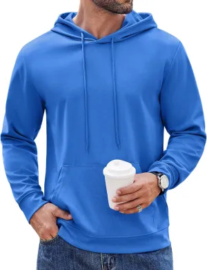 COOFANDY Men's Hoodie Long Sleeve Hooded Pullover Casual Fashion Sweatshirts Drawstring Gym Hooded with Kanga Pocket