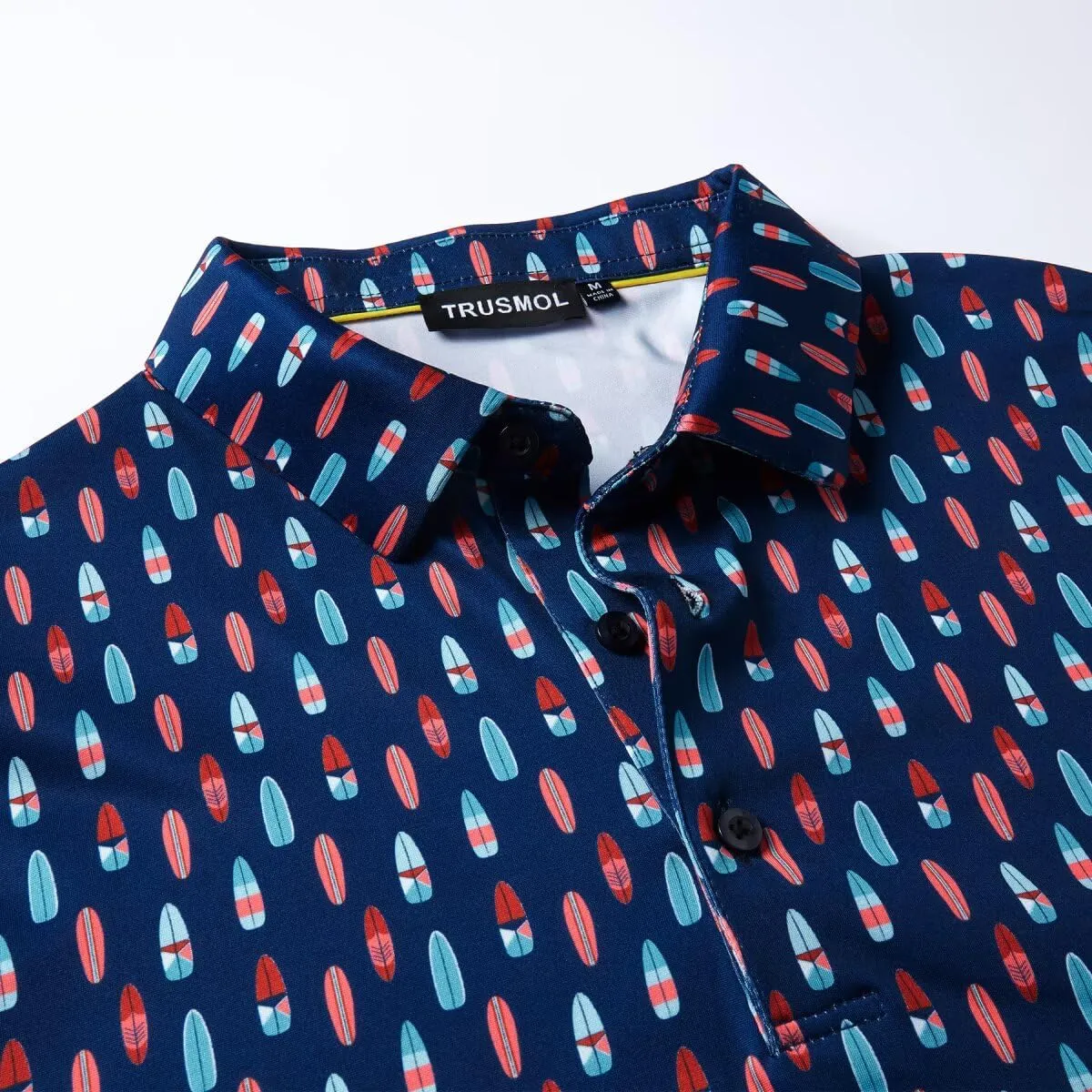 Golf Shirts for Men Dry Fit Performance Print Short Sleeve Moisture Wicking Golf Polo Shirts