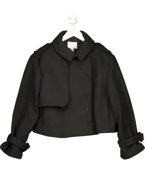 H&M Black Double Breasted Jacket UK M