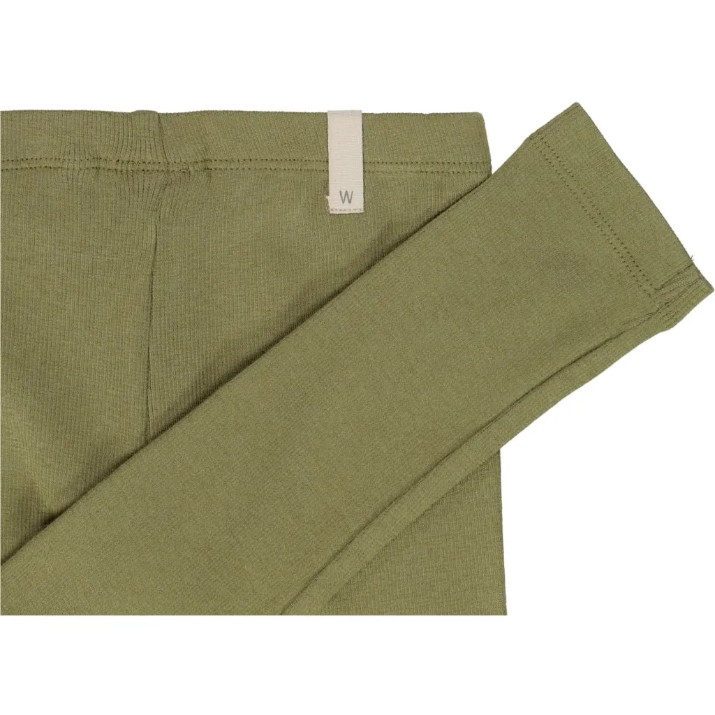 Rib Leggings - winter moss