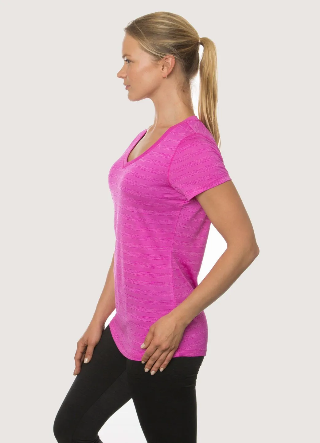 Stratus Striped V-Neck
