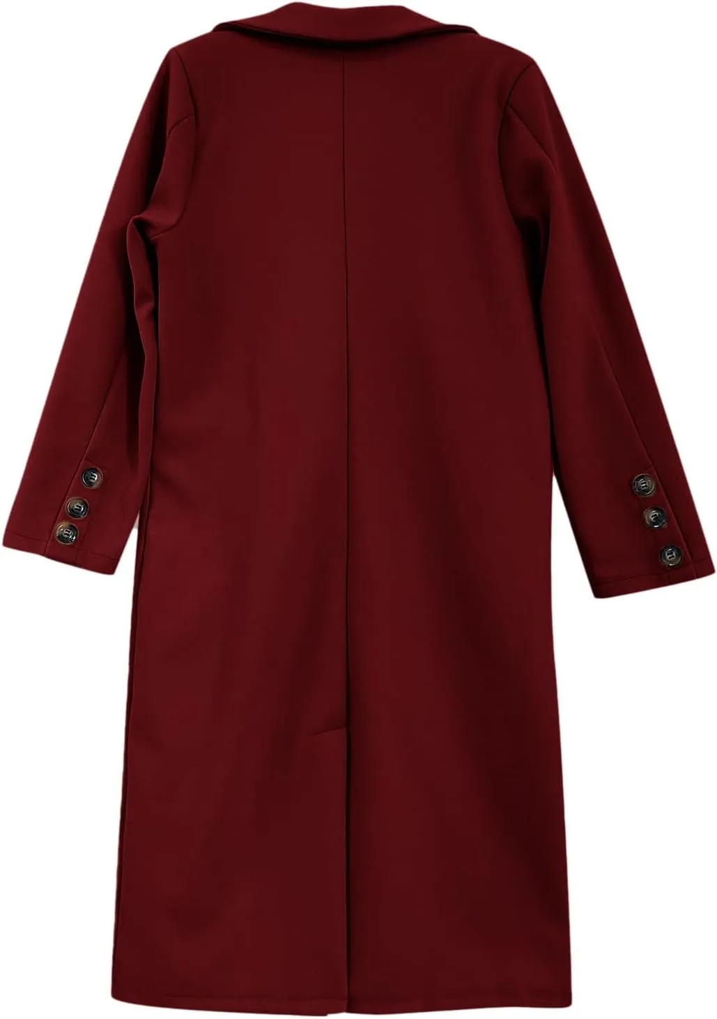 Wool Blend Coats for Women Elegant Double Breasted Long Pea Coats Fall Fashion Winter Notched Lapel Jackets Overcoat